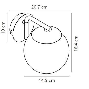 Nordlux - Candeeiro de parede GRANT 1xE14/40W/230V dourado