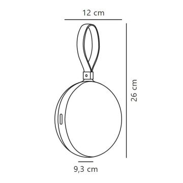 Nordlux - Candeeiro portátil de exterior regulável LED BRING TO-GO LED/1W/3,7V IP54 preto