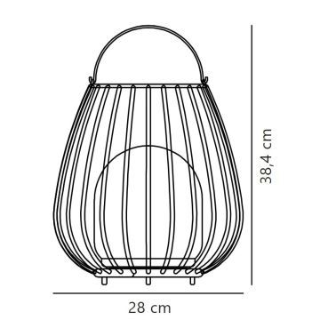 Nordlux - Candeeiro portátil de exterior regulável LED JIM TO-GO LED/3W/3,7V IP54 preto