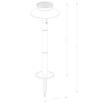 Nordlux - Candeeiro solar LED com sensor JUSTINA LED/5W/3,7V IP44