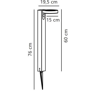 Nordlux - Candeeiro solar LED com sensor RICA LED/5W/3,7V IP44