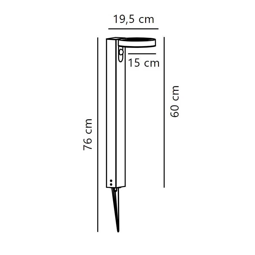 Nordlux - Candeeiro solar LED com sensor RICA LED/5W/3,7V IP44