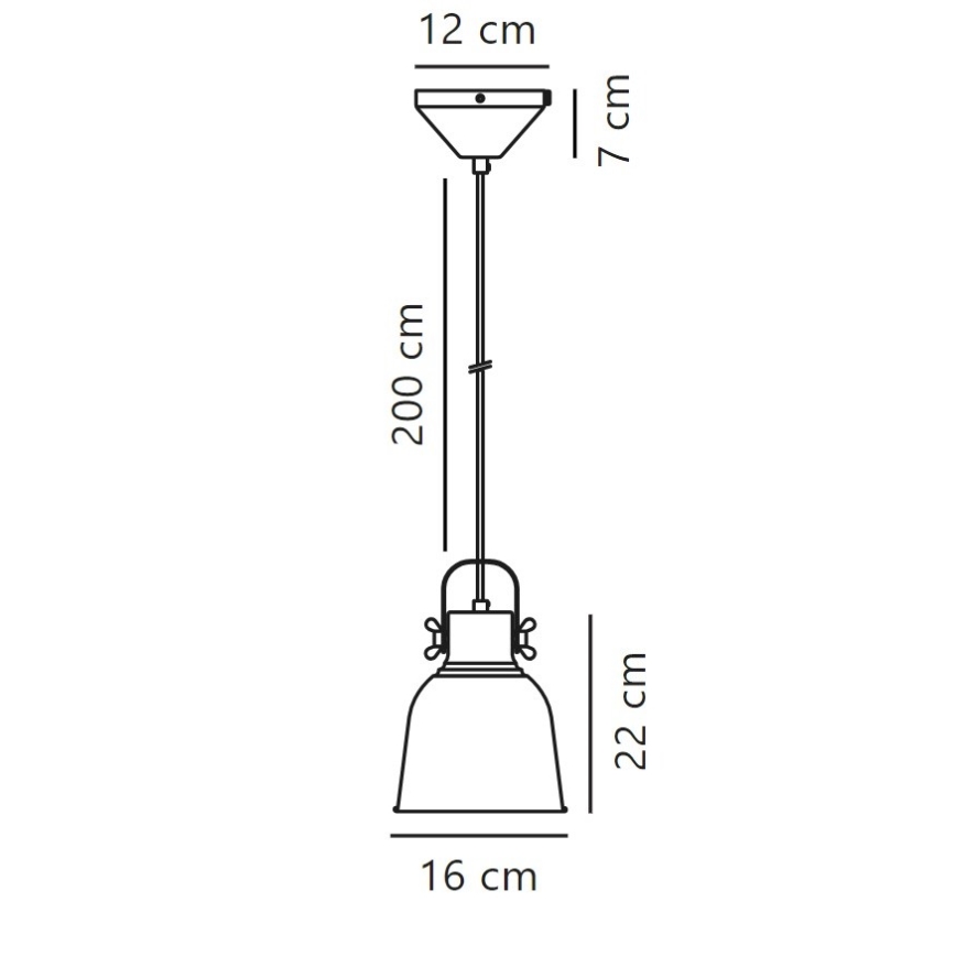 Nordlux - Candeeiro suspenso ADRIAN 1xE27/25W/230V diâmetro 16 cm antracite