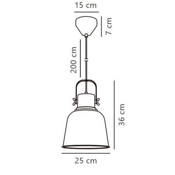 Nordlux - Candeeiro suspenso ADRIAN 1xE27/40W/230V diâmetro 25 cm antracite