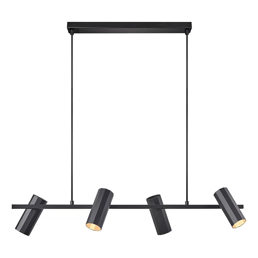 Nordlux - Candeeiro suspenso ALANIS 4xGU10/15W/230V preto