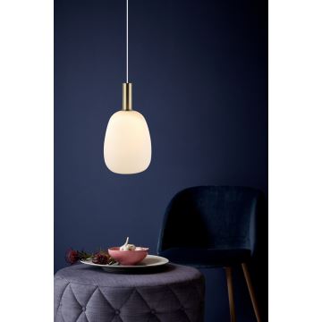 Nordlux - Candeeiro suspenso ALTON 1xE27/60W/230V branco/preto/latão