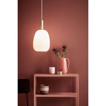 Nordlux - Candeeiro suspenso ALTON 1xE27/60W/230V branco/preto/latão