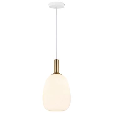 Nordlux - Candeeiro suspenso ALTON 1xE27/60W/230V branco/preto/latão