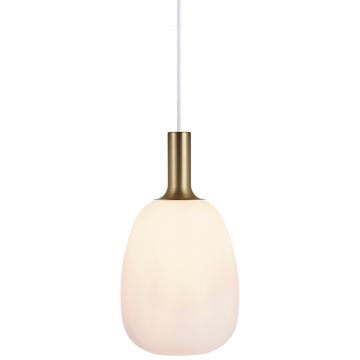 Nordlux - Candeeiro suspenso ALTON 1xE27/60W/230V branco/preto/latão