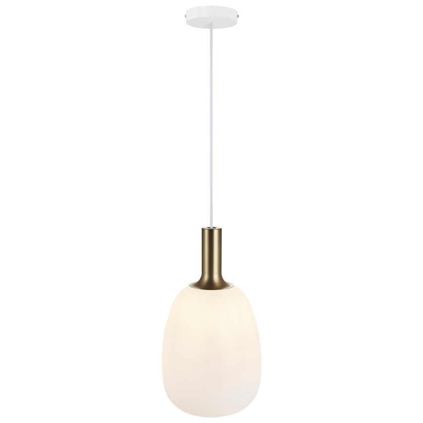 Nordlux - Candeeiro suspenso ALTON 1xE27/60W/230V branco/preto/latão