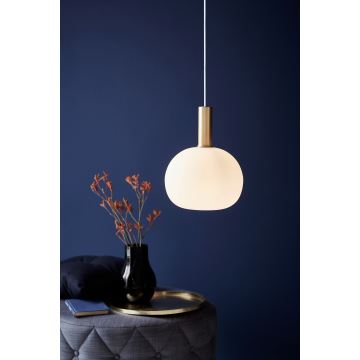 Nordlux - Candeeiro suspenso ALTON 1xE27/60W/230V branco/preto/latão