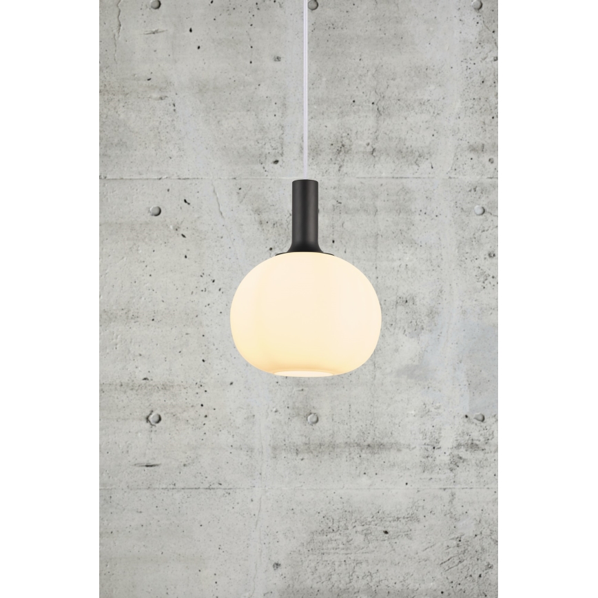 Nordlux - Candeeiro suspenso ALTON 1xE27/60W/230V branco/preto/latão