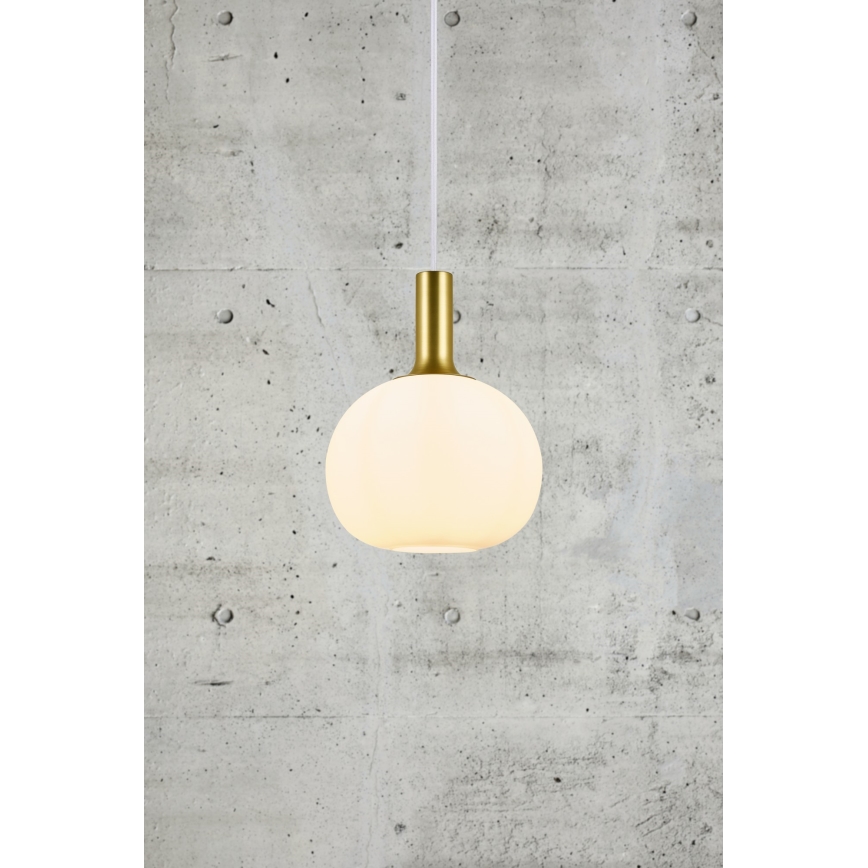 Nordlux - Candeeiro suspenso ALTON 1xE27/60W/230V branco/preto/latão