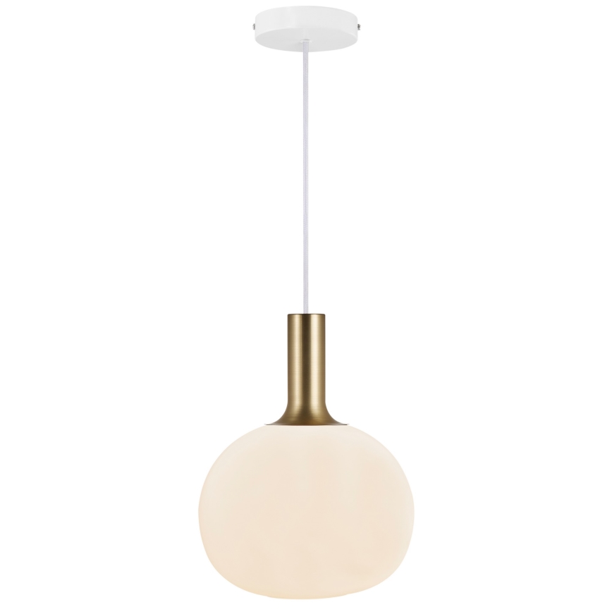 Nordlux - Candeeiro suspenso ALTON 1xE27/60W/230V branco/preto/latão