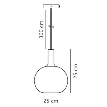 Nordlux - Candeeiro suspenso ALTON 1xE27/60W/230V branco/preto/latão