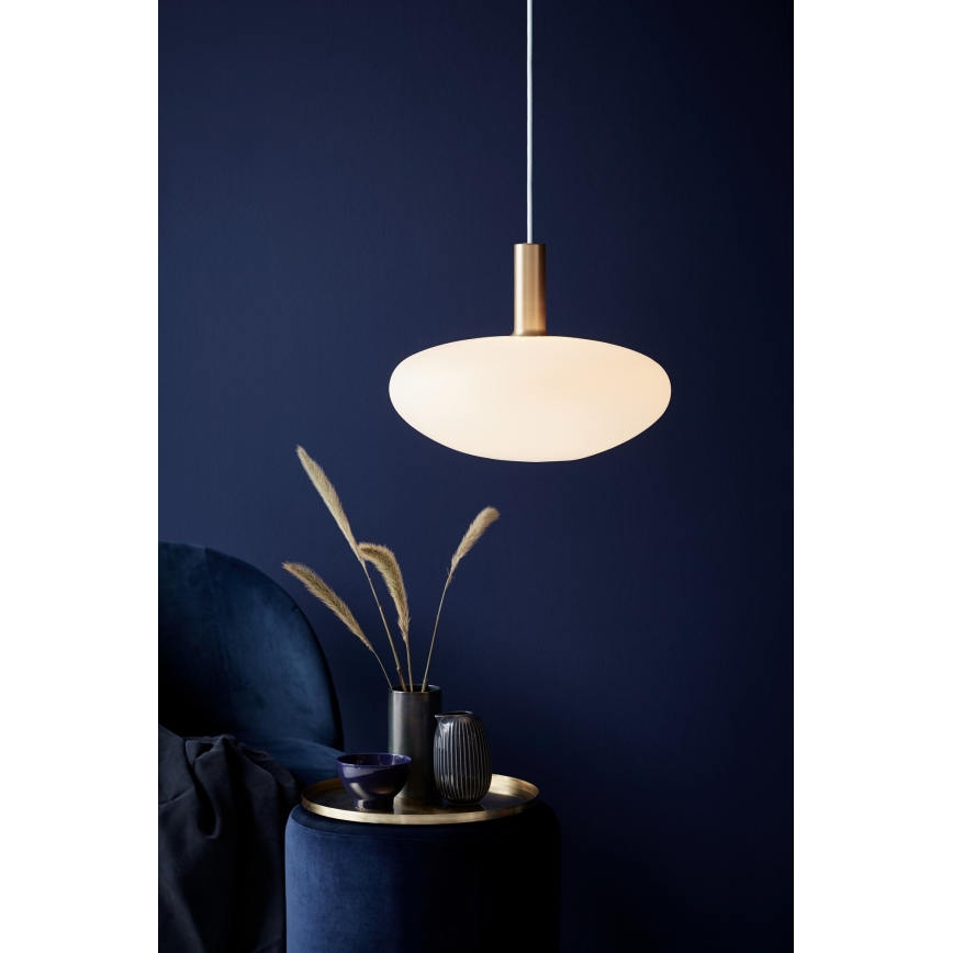 Nordlux - Candeeiro suspenso ALTON 1xE27/60W/230V branco/preto/latão