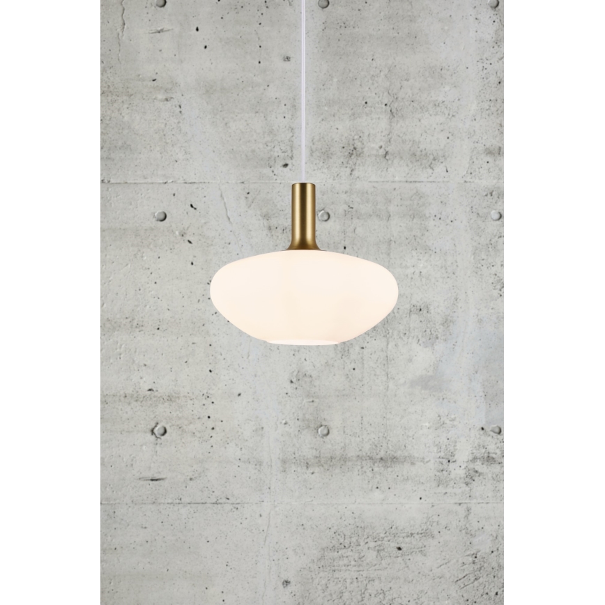 Nordlux - Candeeiro suspenso ALTON 1xE27/60W/230V branco/preto/latão