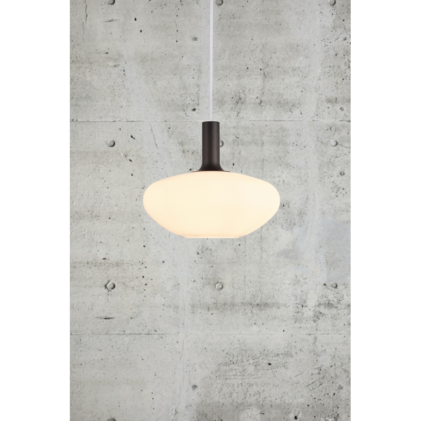 Nordlux - Candeeiro suspenso ALTON 1xE27/60W/230V branco/preto/latão