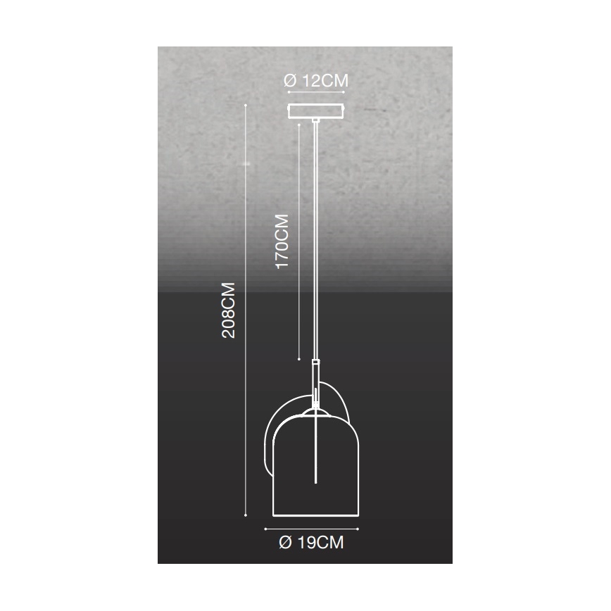 Nordlux - Candeeiro suspenso BOSHI 1xE27/40W/230V