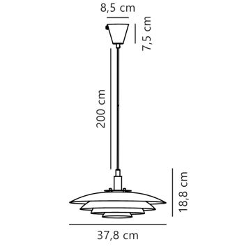 Nordlux - Candeeiro suspenso BRETAGNE 1xG9/25W/230V antracite