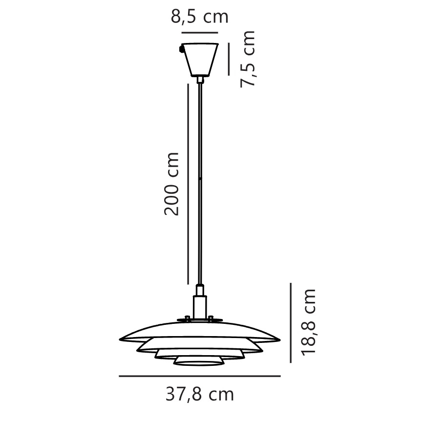 Nordlux - Candeeiro suspenso BRETAGNE 1xG9/25W/230V antracite