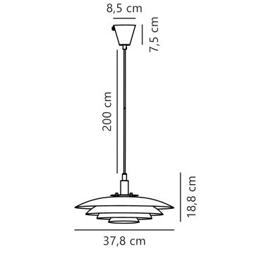 Nordlux - Candeeiro suspenso BRETAGNE 1xG9/25W/230V branco