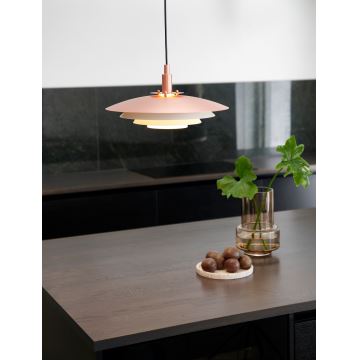 Nordlux - Candeeiro suspenso BRETAGNE 1xG9/25W/230V Rosa dourado