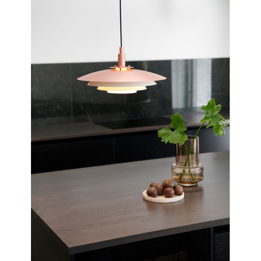 Nordlux - Candeeiro suspenso BRETAGNE 1xG9/25W/230V Rosa dourado