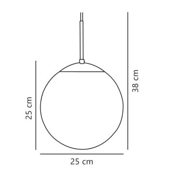 Nordlux - Candeeiro suspenso CAFE 1xE27/25W/230V diâmetro 25 cm