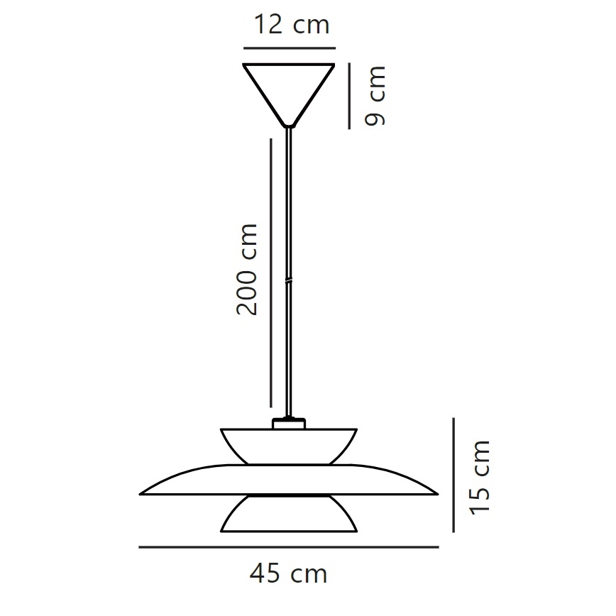 Nordlux - Candeeiro suspenso CARMEN 1xE27/40W/230V preto