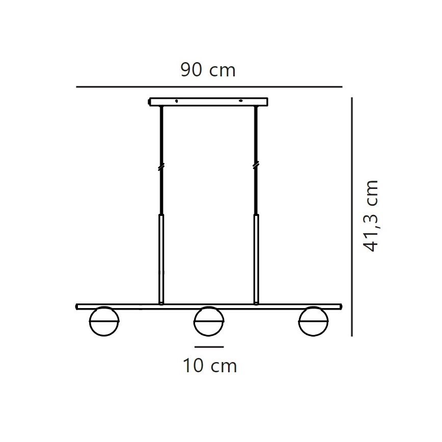 Nordlux - Candeeiro suspenso CONTINA 3xG9/5W/230V latão