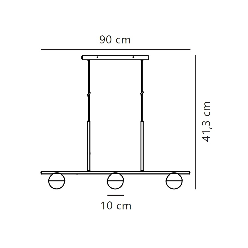 Nordlux - Candeeiro suspenso CONTINA 3xG9/5W/230V preto