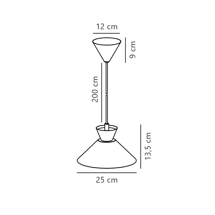 Nordlux - Candeeiro suspenso DIAL 1xE27/40W/230V diâmetro 25 cm cinzento