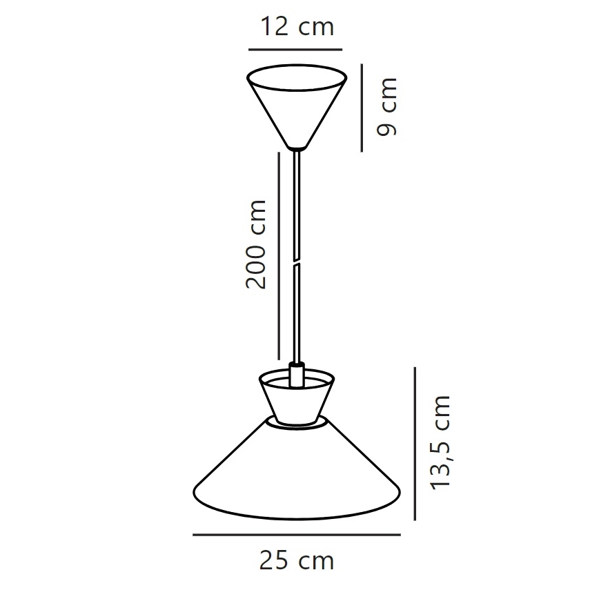 Nordlux - Candeeiro suspenso DIAL 1xE27/40W/230V diâmetro 25 cm amarelo