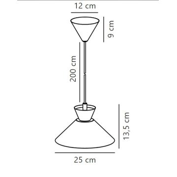 Nordlux - Candeeiro suspenso DIAL 1xE27/40W/230V diâmetro 25 cm branco