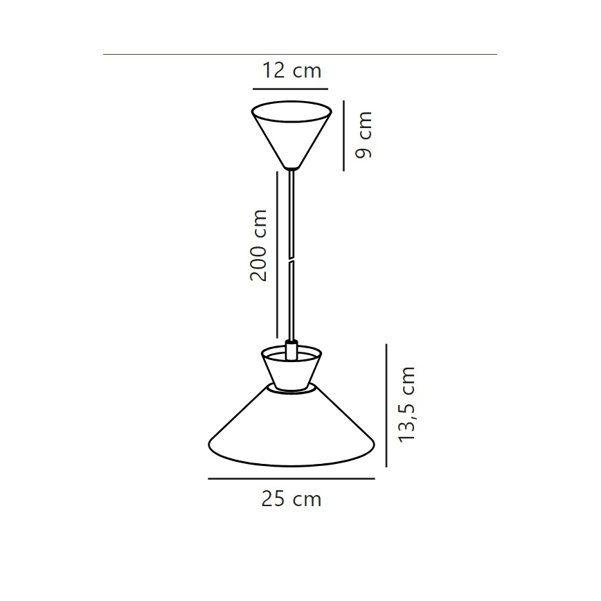 Nordlux - Candeeiro suspenso DIAL 1xE27/40W/230V diâmetro 25 cm branco