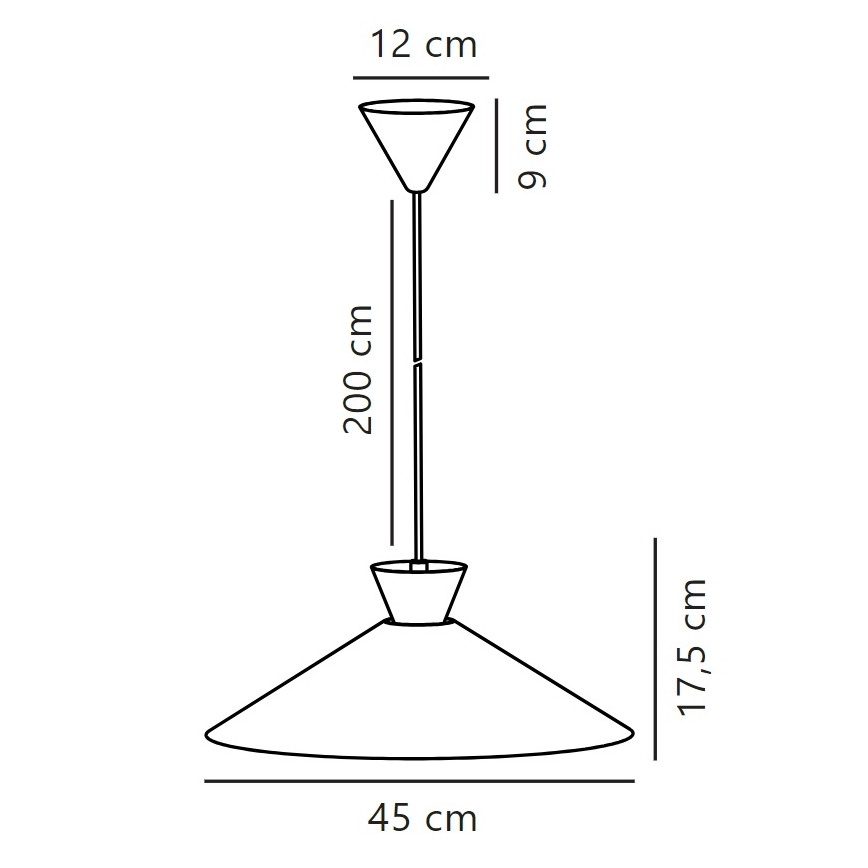 Nordlux - Candeeiro suspenso DIAL 1xE27/40W/230V diâmetro 45 cm amarelo