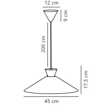 Nordlux - Candeeiro suspenso DIAL 1xE27/40W/230V diâmetro 45 cm branco