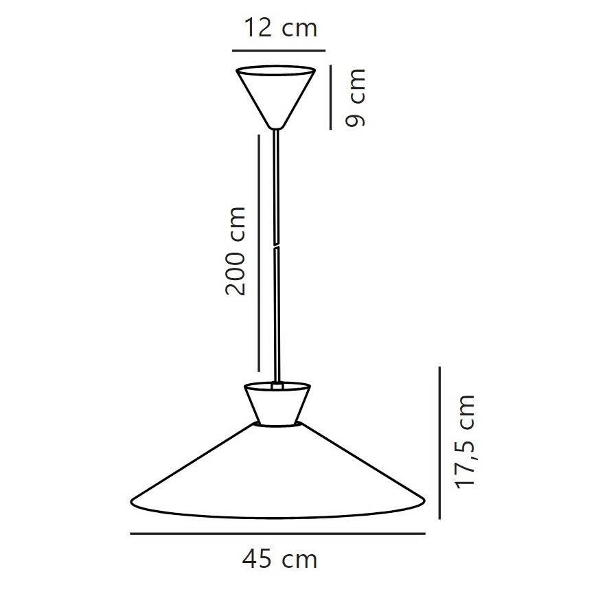 Nordlux - Candeeiro suspenso DIAL 1xE27/40W/230V diâmetro 45 cm cinzento