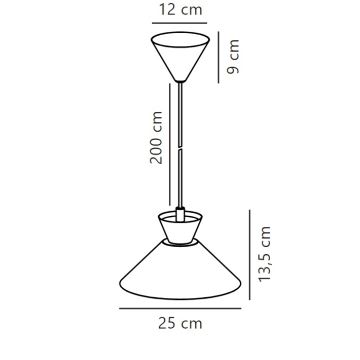 Nordlux - Candeeiro suspenso DIAL 1xE27/40W/230V diâmetro 25 cm preto