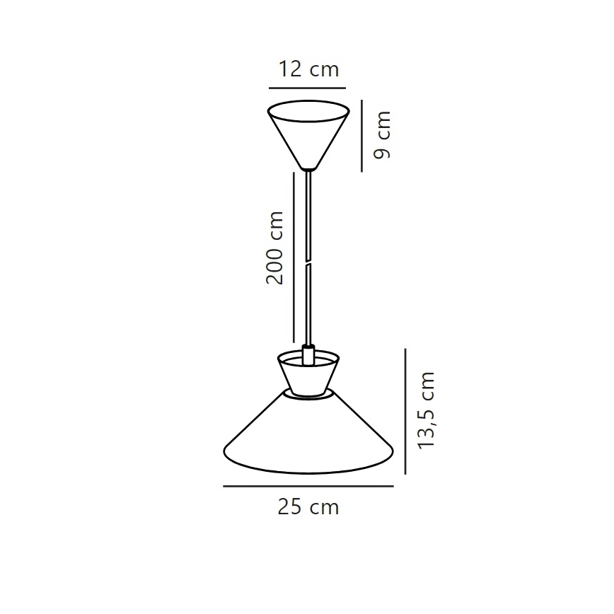 Nordlux - Candeeiro suspenso DIAL 1xE27/40W/230V diâmetro 25 cm preto