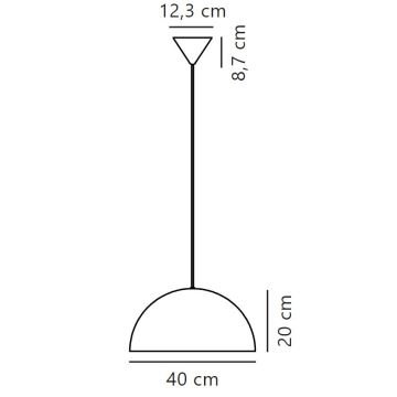 Nordlux - Candeeiro suspenso ELLEN 1xE27/40W/230V