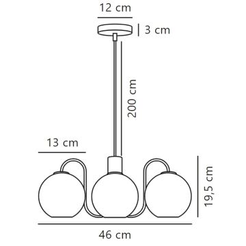 Nordlux - Candeeiro suspenso FRANCA 4xE14/40W/230V