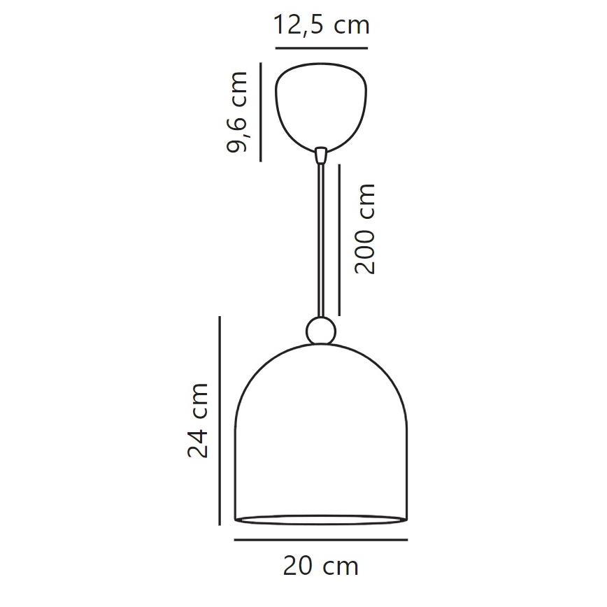 Nordlux - Candeeiro suspenso GASTON 1xE27/40W/230V branco