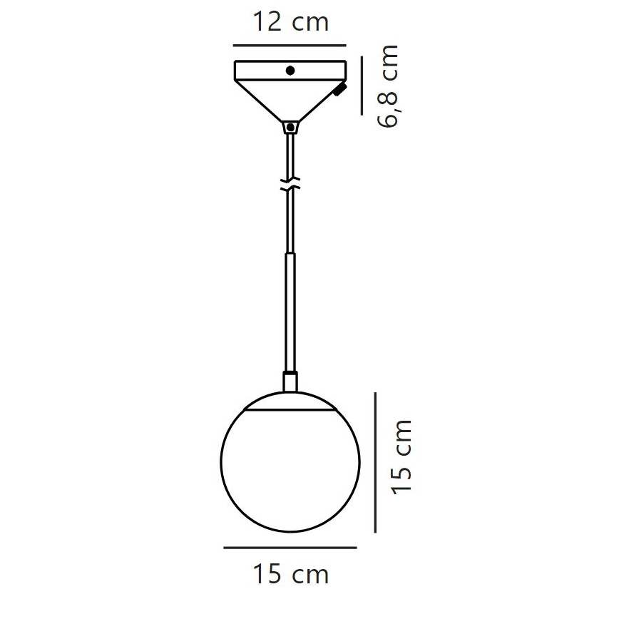 Nordlux - Candeeiro suspenso GRANT 1xE14/15W/230V diâmetro 15 cm