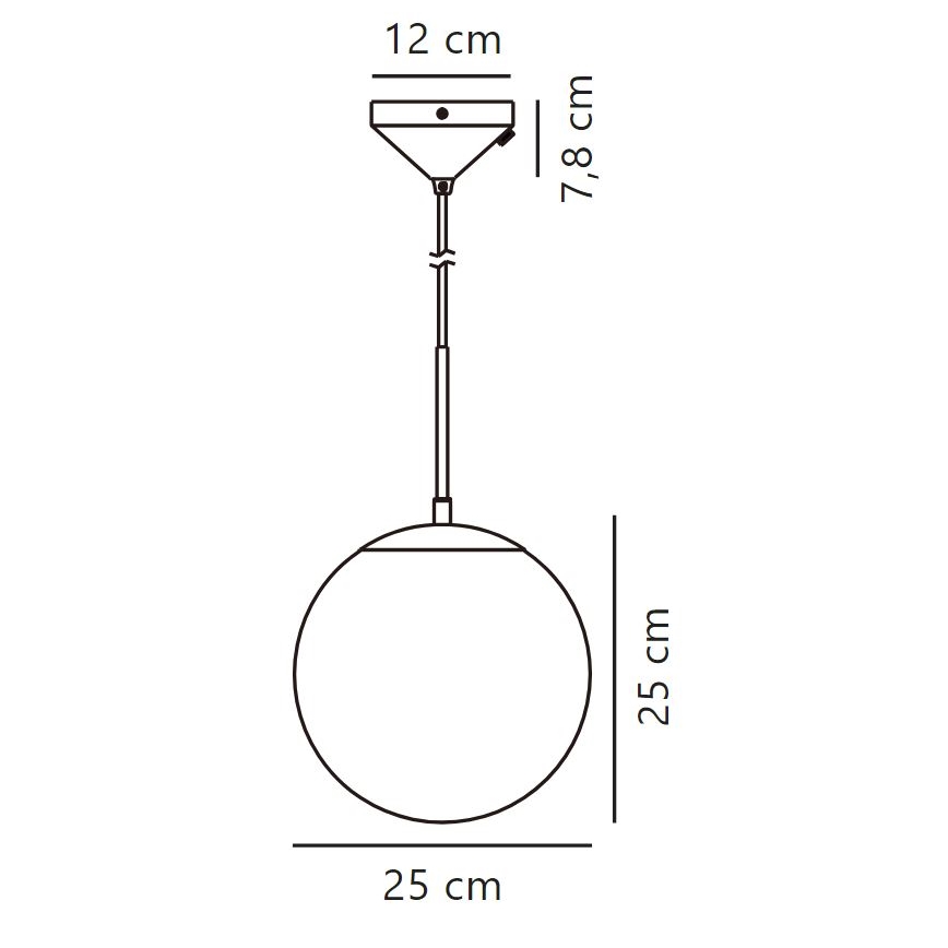 Nordlux - Candeeiro suspenso GRANT 1xE14/25W/230V diâmetro 25 cm