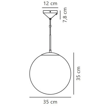 Nordlux - Candeeiro suspenso GRANT 1xE27/25W/230V diâmetro 35 cm