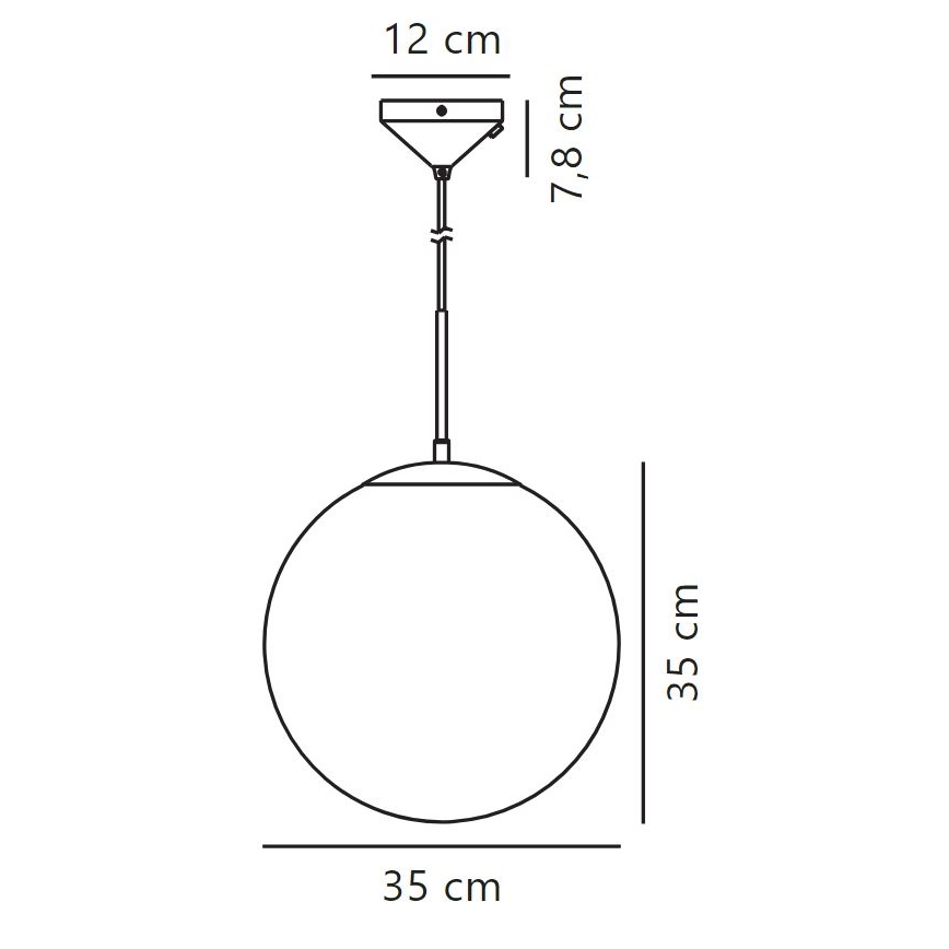 Nordlux - Candeeiro suspenso GRANT 1xE27/25W/230V diâmetro 35 cm