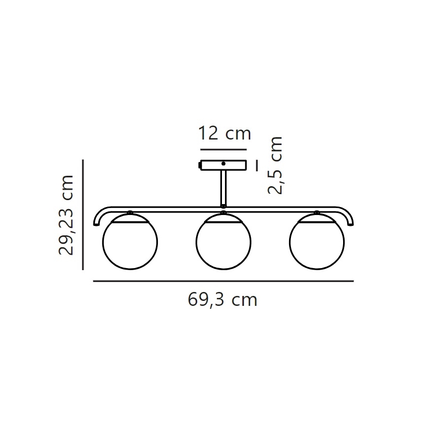 Nordlux - Candeeiro suspenso GRANT 3xE14/25W/230V preto