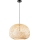 Nordlux - Candeeiro suspenso HISOKA 1xE27/40W/230V preto/bambu